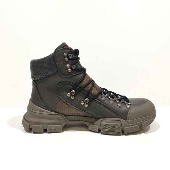 Gucci 521679 Flashtrek Leather Ankle Boots -Graphite -US 8.5 -NEW - Picture 7 of 10